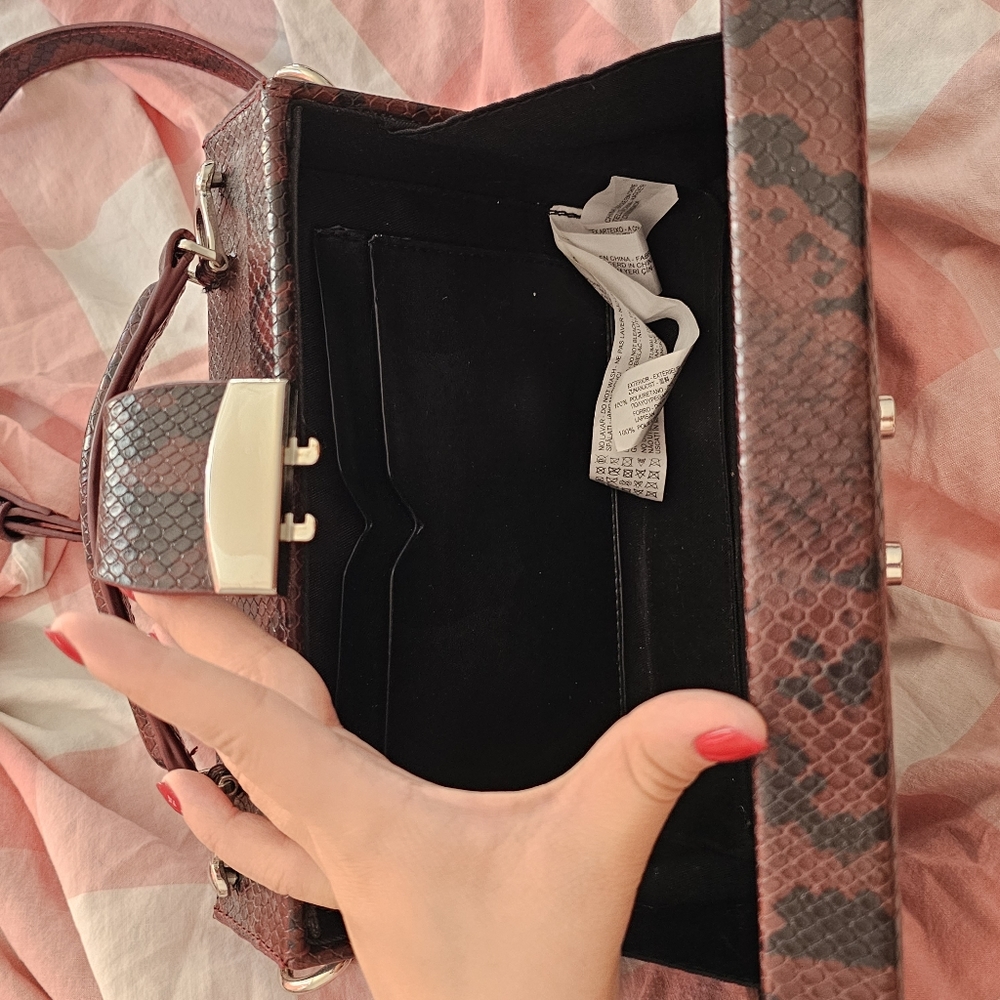 Zara Basic Shoulder Book Box Bag - image 5